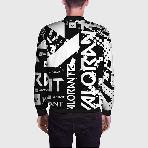 Мужской бомбер Valorant / 3D-Черный – фото 4