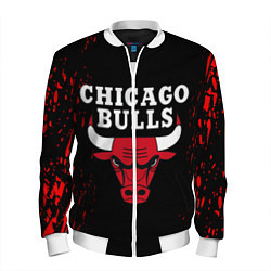 Бомбер мужской CHICAGO BULLS, цвет: 3D-белый