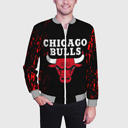 Бомбер мужской CHICAGO BULLS, цвет: 3D-меланж — фото 2
