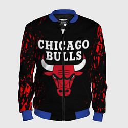 Бомбер мужской CHICAGO BULLS, цвет: 3D-синий
