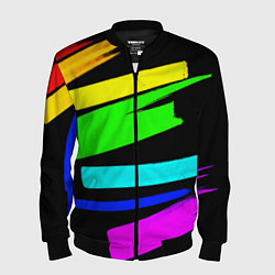 Бомбер мужской НЕОНОВЫЕ КРАСКИ, цвет: 3D-черный