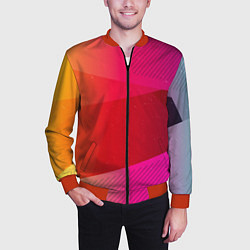 Бомбер мужской ABSTRACT, цвет: 3D-красный — фото 2