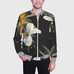 Бомбер мужской Цветочный арт, цвет: 3D-меланж — фото 2