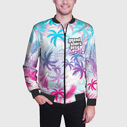 Бомбер мужской GTA VICE CITY, цвет: 3D-черный — фото 2