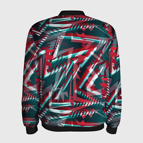 Мужской бомбер Glitch микс / 3D-Черный – фото 2