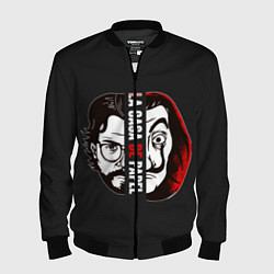 Бомбер мужской La casa de papel, цвет: 3D-черный