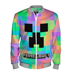Бомбер мужской Minecraft, цвет: 3D-меланж