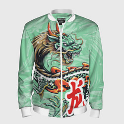 Мужской бомбер Изумрудный дракон