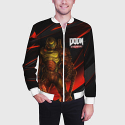 Бомбер мужской DOOM ETERNAL, цвет: 3D-белый — фото 2