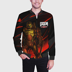 Бомбер мужской DOOM ETERNAL, цвет: 3D-черный — фото 2