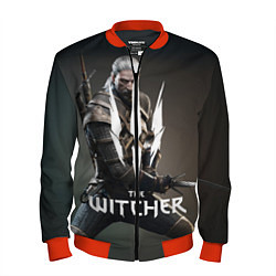 Бомбер мужской The Witcher, цвет: 3D-красный