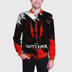 Бомбер мужской The Witcher, цвет: 3D-красный — фото 2