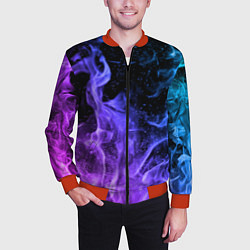 Бомбер мужской ОГОНЬ НЕОН, цвет: 3D-красный — фото 2