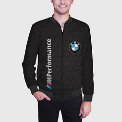 Бомбер мужской BMW, цвет: 3D-черный — фото 2