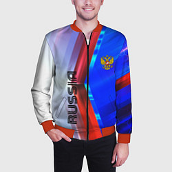Бомбер мужской RUSSIA SPORT, цвет: 3D-красный — фото 2