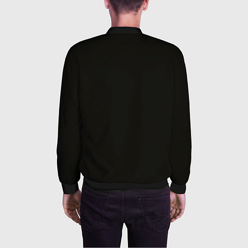 Мужской бомбер БУМАЖНЫЙ ДОМ / 3D-Черный – фото 4