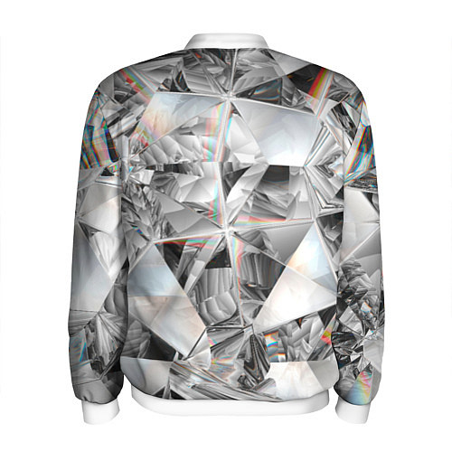 Мужской бомбер Зеркальный калейдоскоп / 3D-Белый – фото 2