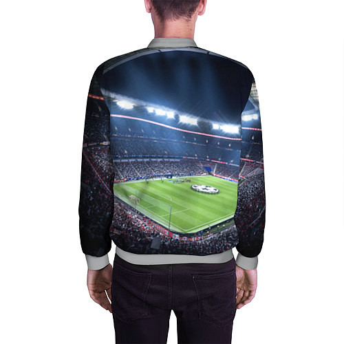 Мужской бомбер FC MILAN / 3D-Меланж – фото 4
