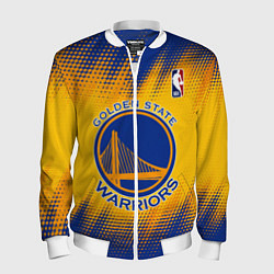 Бомбер мужской Golden State Warriors, цвет: 3D-белый