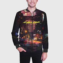 Бомбер мужской CYBERPUNK 2077:КИБЕРПАНК S, цвет: 3D-черный — фото 2