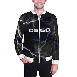 Бомбер мужской CS GO, цвет: 3D-белый — фото 2