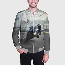 Бомбер мужской Yamaha, цвет: 3D-меланж — фото 2