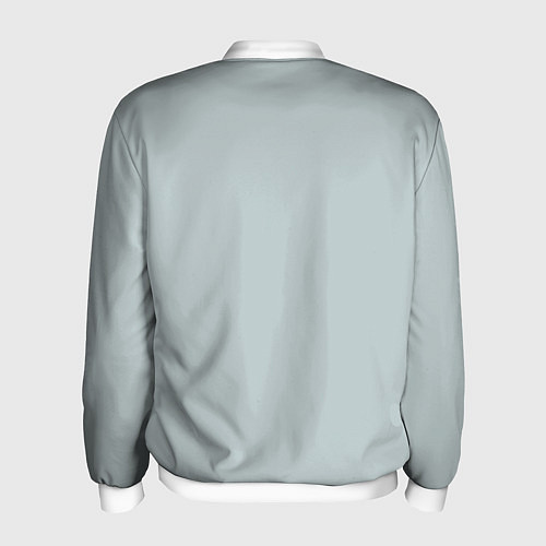 Мужской бомбер Радуга v5 - голубой / 3D-Белый – фото 2