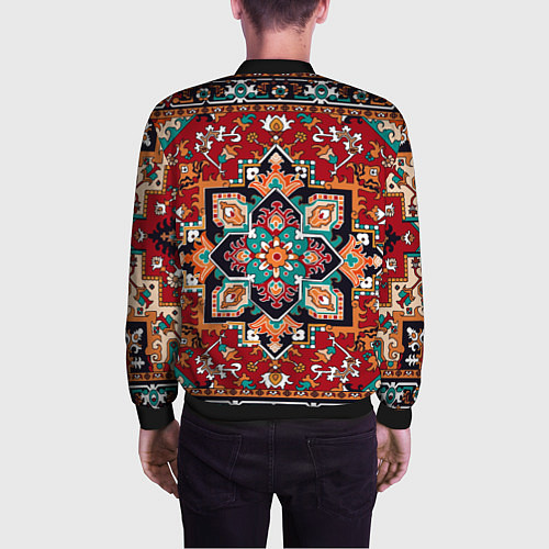 Мужской бомбер Классический ковер / 3D-Черный – фото 4