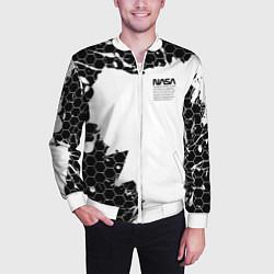 Бомбер мужской NASA, цвет: 3D-белый — фото 2