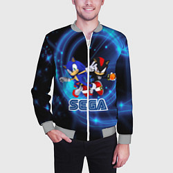 Бомбер мужской Sonic SEGA, цвет: 3D-меланж — фото 2