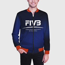 Бомбер мужской FIVB Volleyball, цвет: 3D-красный — фото 2