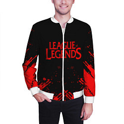 Бомбер мужской League of legends, цвет: 3D-белый — фото 2