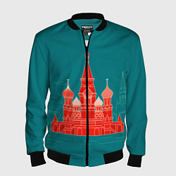 Бомбер мужской Москва, цвет: 3D-черный