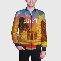 Бомбер мужской Египет Пирамида Хеопса, цвет: 3D-черный — фото 2
