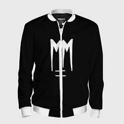 Бомбер мужской Marilyn Manson, цвет: 3D-белый