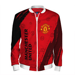 Бомбер мужской MANCHESTER UNITED, цвет: 3D-белый