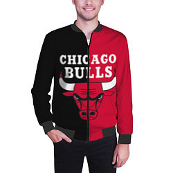 Бомбер мужской Чикаго Буллз, цвет: 3D-черный — фото 2