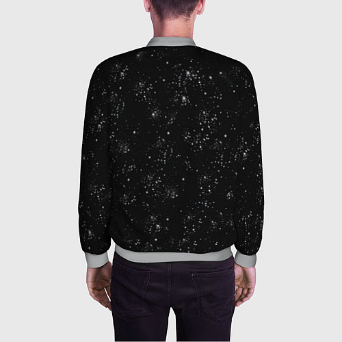 Мужской бомбер Космический Кит / 3D-Меланж – фото 4