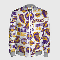 Бомбер мужской LAKERS LOGO, цвет: 3D-меланж
