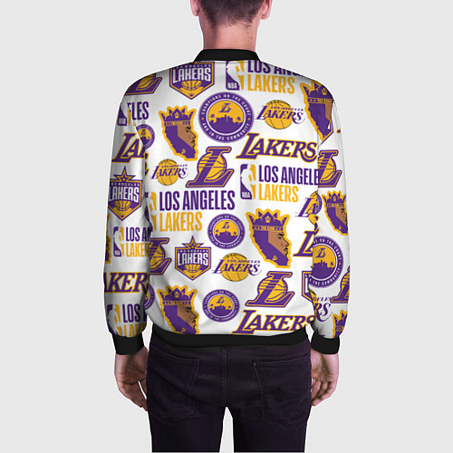 Мужской бомбер LAKERS LOGO / 3D-Черный – фото 4