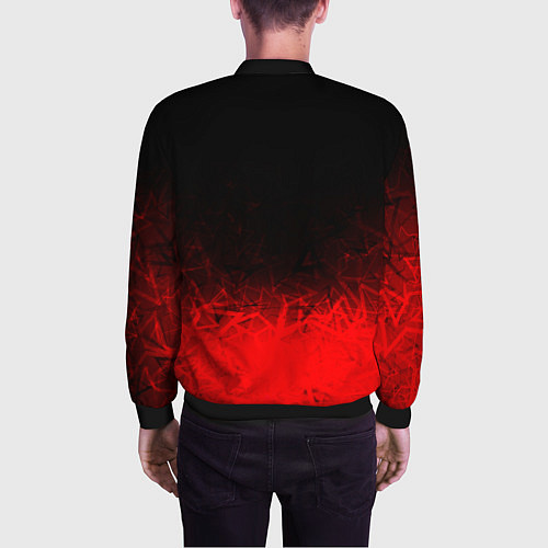 Мужской бомбер КРАСНО-ЧЕРНЫЙ ГРАДИЕНТ / 3D-Черный – фото 4