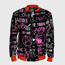 Бомбер мужской LIL PEEP, цвет: 3D-красный