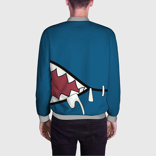 Мужской бомбер Акула gawr gura / 3D-Меланж – фото 4