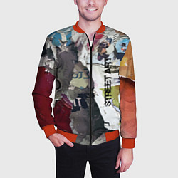 Бомбер мужской Street art, цвет: 3D-красный — фото 2