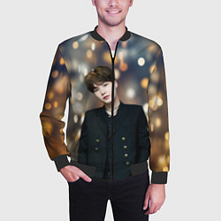 Бомбер мужской MIN YOONGI, цвет: 3D-черный — фото 2