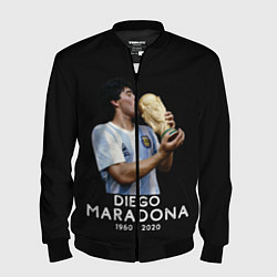 Бомбер мужской Diego Maradona, цвет: 3D-черный