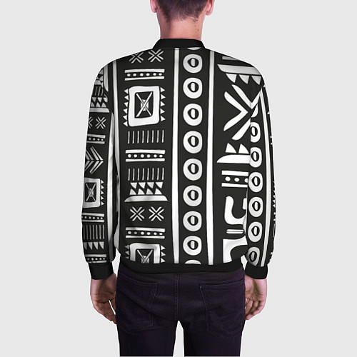 Мужской бомбер Этнический узор / 3D-Черный – фото 4