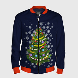 Мужской бомбер Новогодняя Ёлка