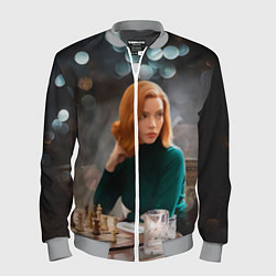 Бомбер мужской Queens Gambit Ход Королевы, цвет: 3D-меланж