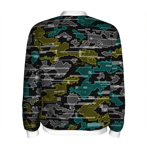 Мужской бомбер Futuristic Camo / 3D-Белый – фото 2